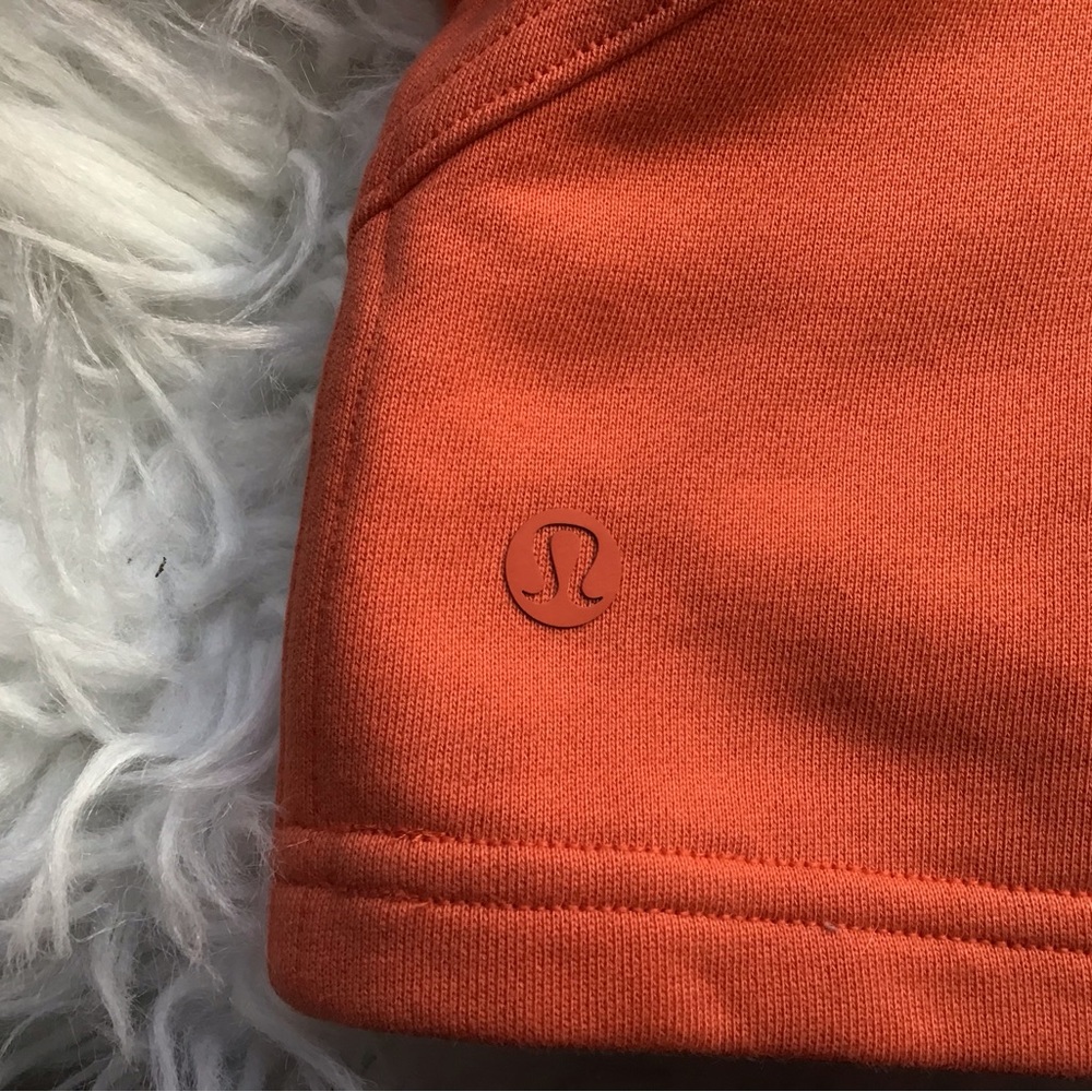 🌼Lululemon All Yours Hoodie Cropped 4 Tiger Orange Sweatshirt Athleisure - Picture 7 of 9